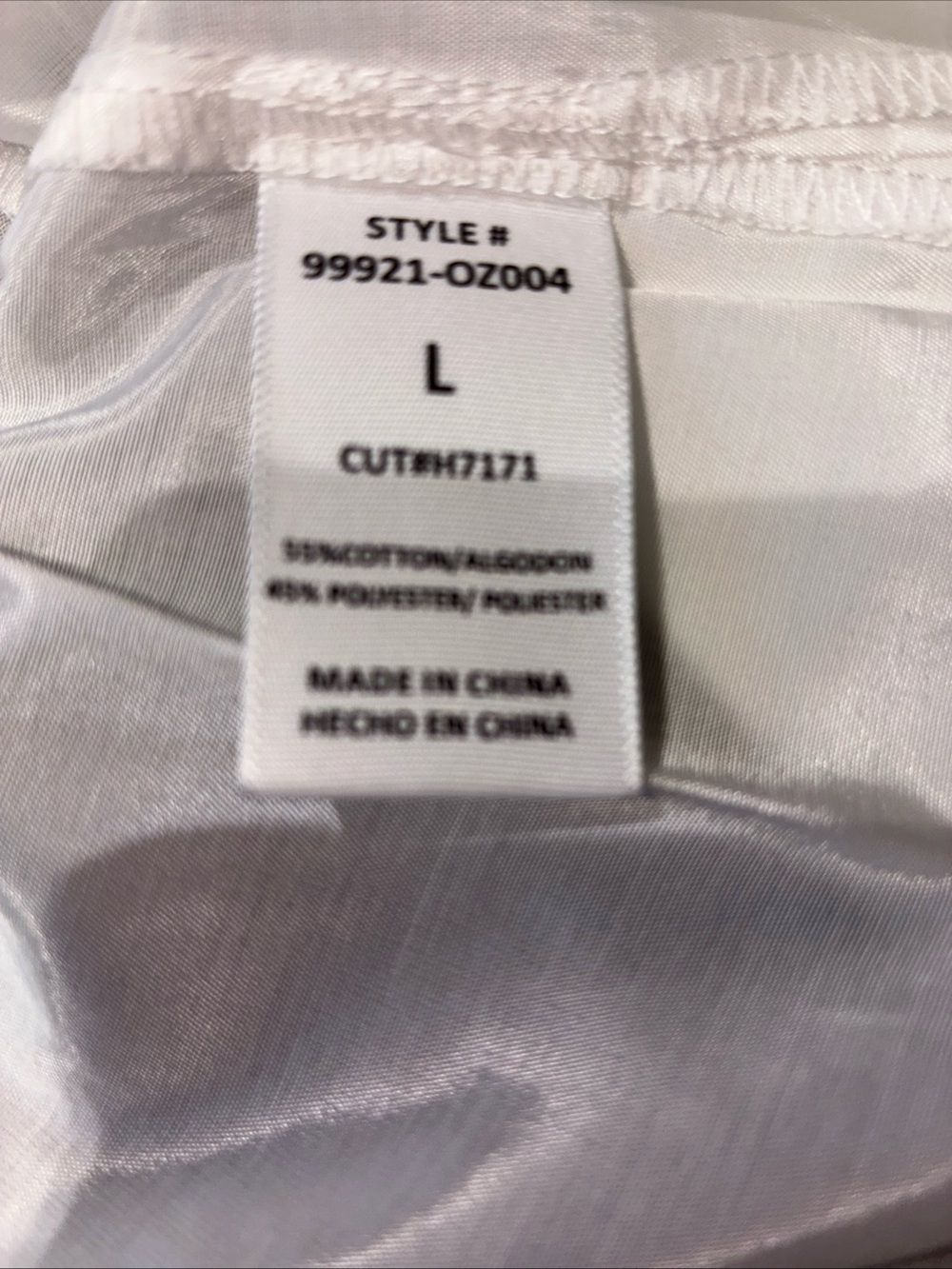 HAVE Shiny White Satin Button-Front Shirt - Picture 7 of 7
